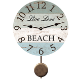 Live Love Beach Pendulum Clock