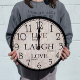 Live Laugh Love Clock