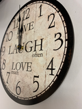 Live Laugh Love Clock