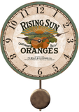 Orange Pendulum Clock