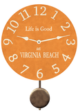 Orange Pendulum Clock