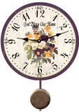 Pansy Clock with Pendulum