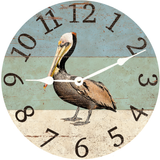 Pelican Beach Clock white hands