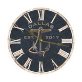 Personalized Nautical Anchor Clock