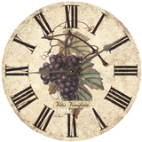 Purple Wine Grapes Clock