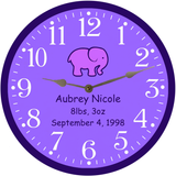 Nursery Clock Silver Hands