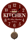 Red Kitchen Pendulum Clock