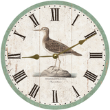 Sandpiper Clock Gold Hands
