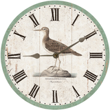 Sandpiper Clock Silver Hands