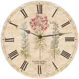 Three Flower Clock Silver Hands