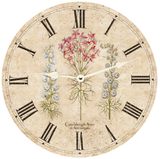 Three Flower Clock White Hands