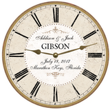 Rustic Wedding Wall Clock
