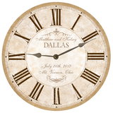 Wedding Clock Silver Hands