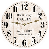 White Rustic Clock