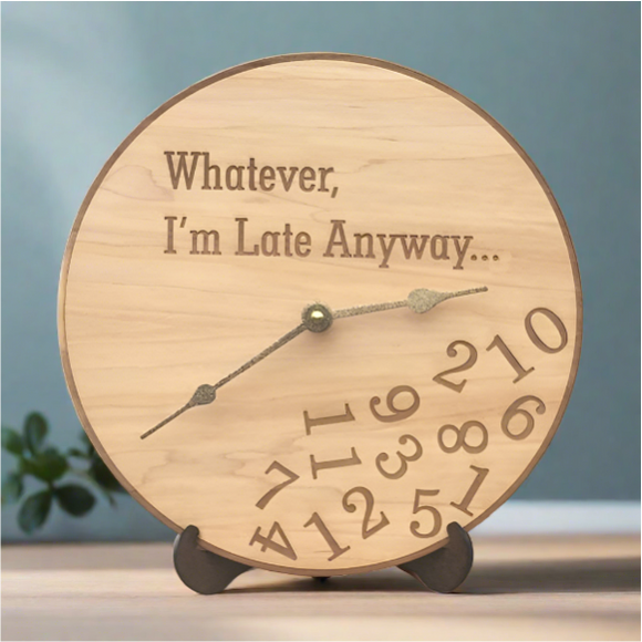 Laser Engraved Wooden Clocks