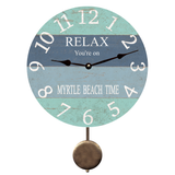 Personalized Relax You're On Beach Time Pendulum Clock