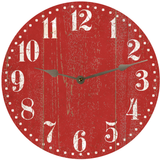 Barn Red Wall Clock Silver Hands