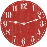 Barn Red Wall Clock White Hands