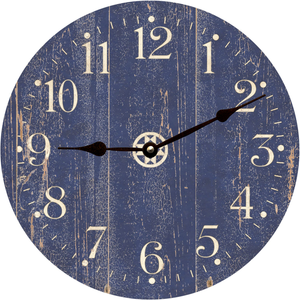 Barn Side Blue Clock