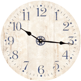 Barn Side White Clock