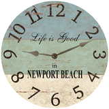 Beach Clock Silver Hands