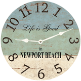 Beach Clock White Hands