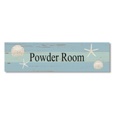 Beach Themed Powder Room Sign - 1