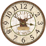 Rustic Buck Clock - Gold Hands