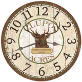 Rustic Buck Clock - Silver Hands