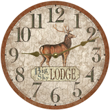 Rustic Lodge Clock - Gold Hands