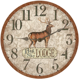 Rustic Lodge Clock - Silver Hands