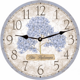Blue Hydrangea Clock