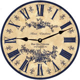 Blue French Toile Clock