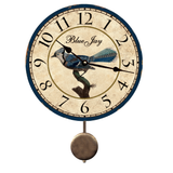 Blue Jay Wall Pendulum Clock