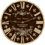 Brown Toile French Clock