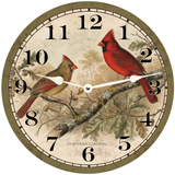 Vintage Cardinal Wall Clock - White Hands