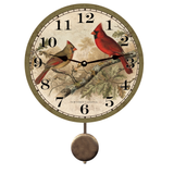 Vintage Cardinal Wall Clock - Pendulum Clock