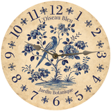 Vintage Style Chinoiserie Wall Clock - Silver Hands