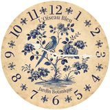 Vintage Style Chinoiserie Wall Clock - White Hands