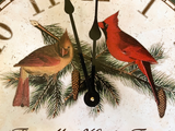 Personalized Christmas Clock with Cardinal Design