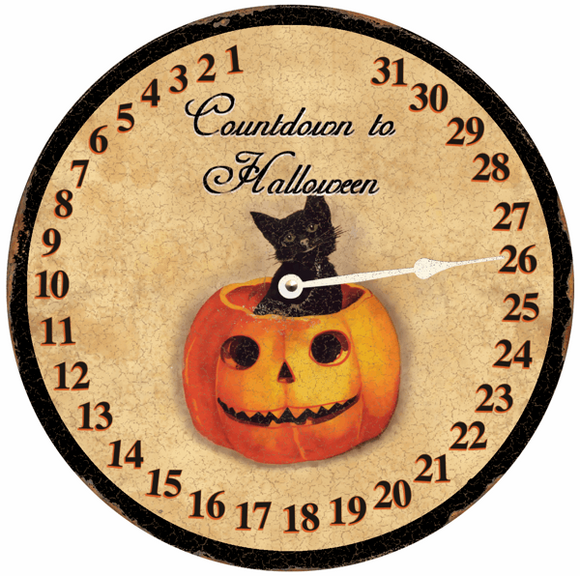 Countdown To Halloween Clock- Faux Clock;