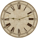 Cream Clock - Light Toffee Colored Clock - Gold Hands