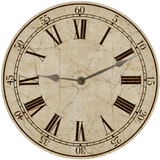 Cream Clock - Light Toffee Colored Clock - Silver Hands