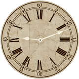 Cream Clock - Light Toffee Colored Clock - White Hands