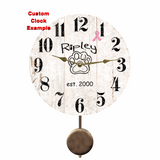 Custom Logo Clock With Pendulum