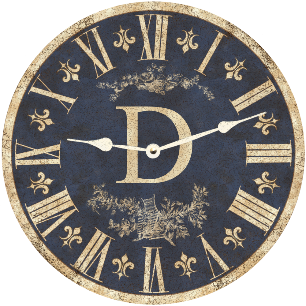 Custom Monogram Clock – Time Flies Clocks