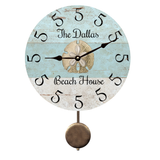 It's Five O Clock Somewhere Beach House Clock- Pendulum