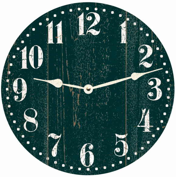 Dark Teal Clock- Teal Wall Clock- Large Number Clock