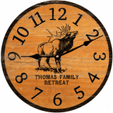 Personalized Elk Clock