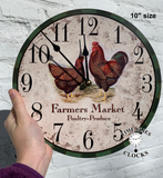 Farmers Market Clock- Market Clock- Kitchen Clock